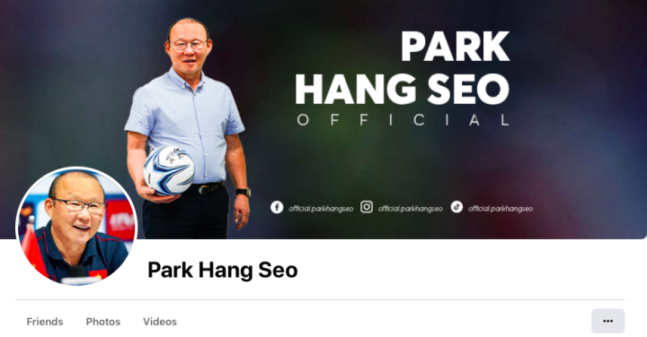 Trang Facebook chinh chu cua HLV Park Hang Seo.