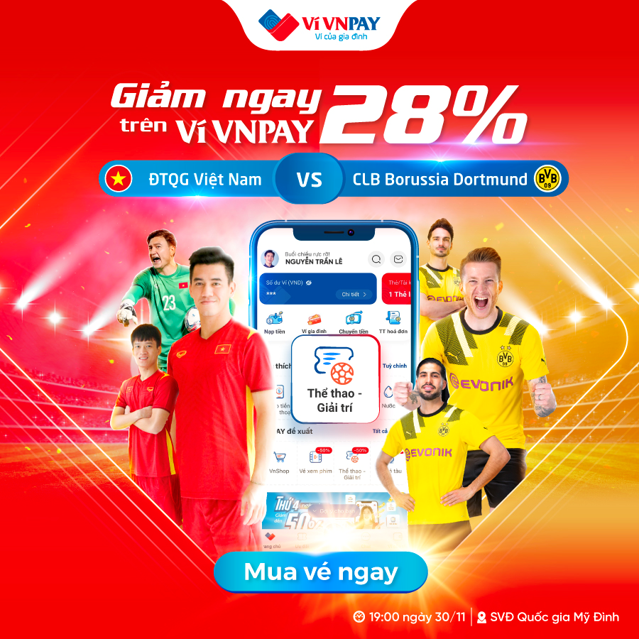 Ưu đãi lớn về giá vé ĐT Việt Nam vs Dortmund 1 Ưu đãi lớn về giá vé ĐT Việt Nam vs Dortmund 1