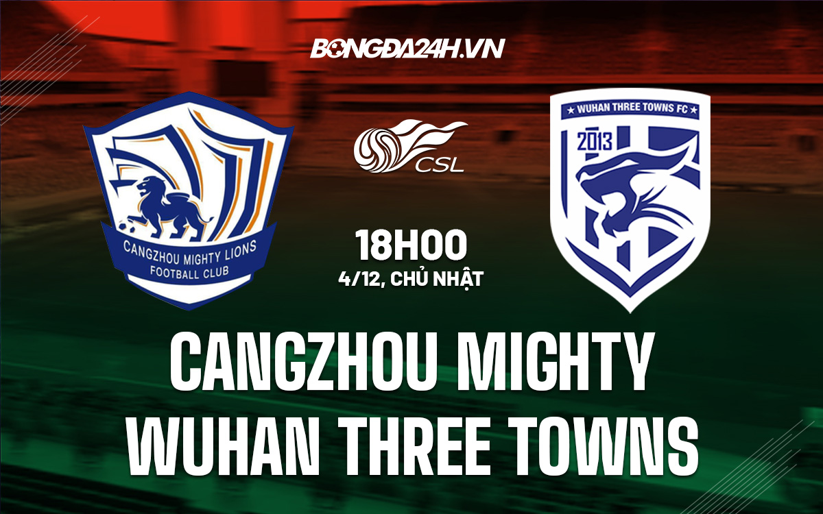 Cangzhou Mighty vs Wuhan Three Towns Cangzhou Mighty vs Wuhan Three Towns