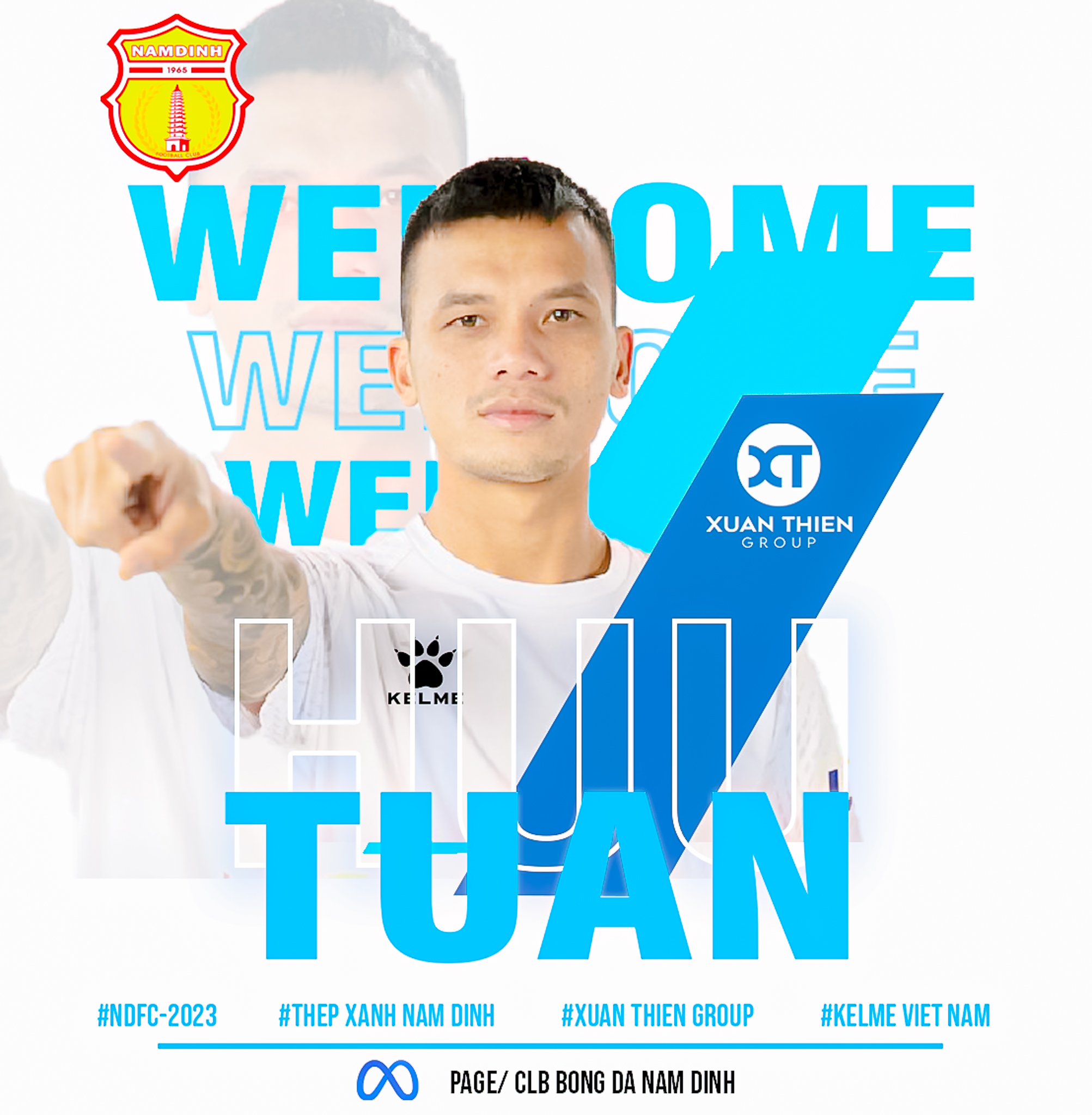 Trung ve Nguyen Huu Tuan chinh thuc ra mat CLB Nam dinh