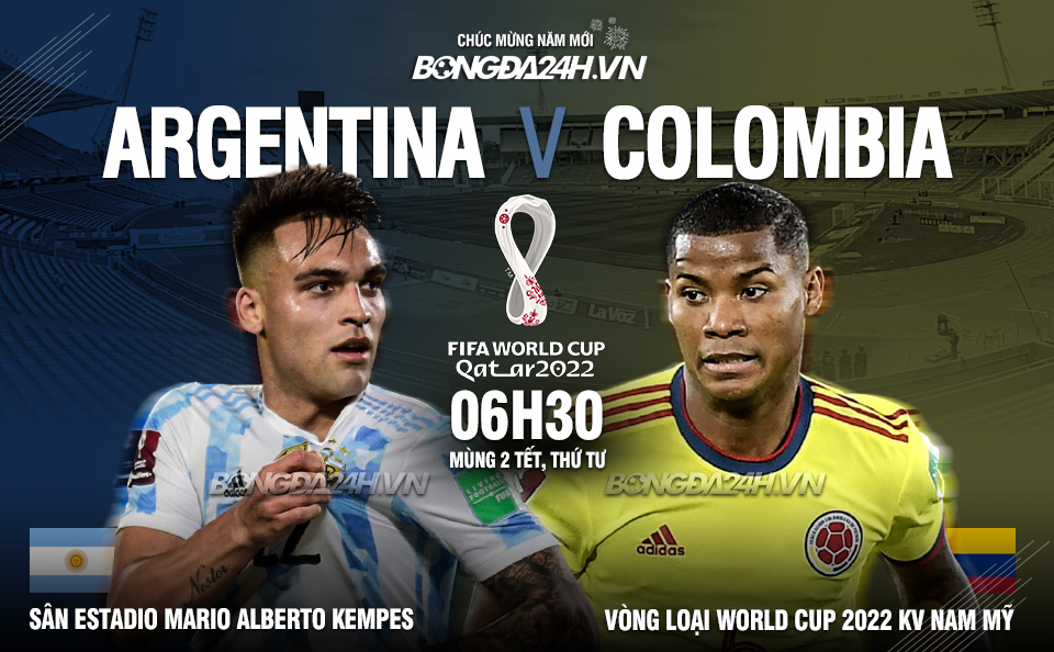Argentina vs Colombia vòng loại World Cup 2022