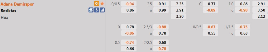 Adana Demirspor vs Besiktas