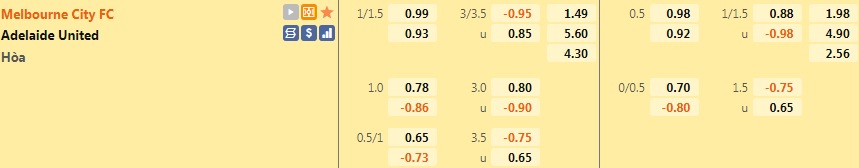 Melbourne City vs Adelaide