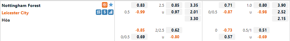 Nottingham vs Leicester