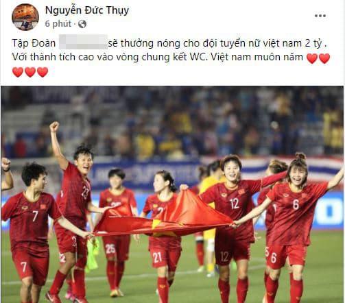 Bầu Thụy thưởng khủng cho ĐT nữ Việt Nam hình ảnh Bầu Thụy thưởng khủng cho ĐT nữ Việt Nam hình ảnh