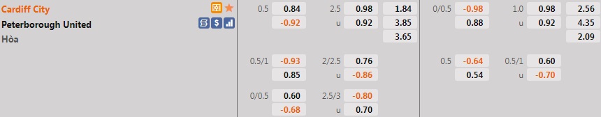 Cardiff vs Peterborough