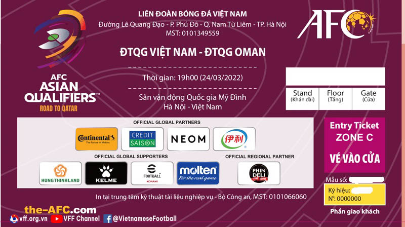 NHM được phép mua 4 vé xem trận Việt Nam - Oman hình ảnh gốc