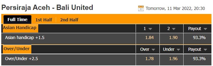Persiraja Banda Aceh vs Bali United