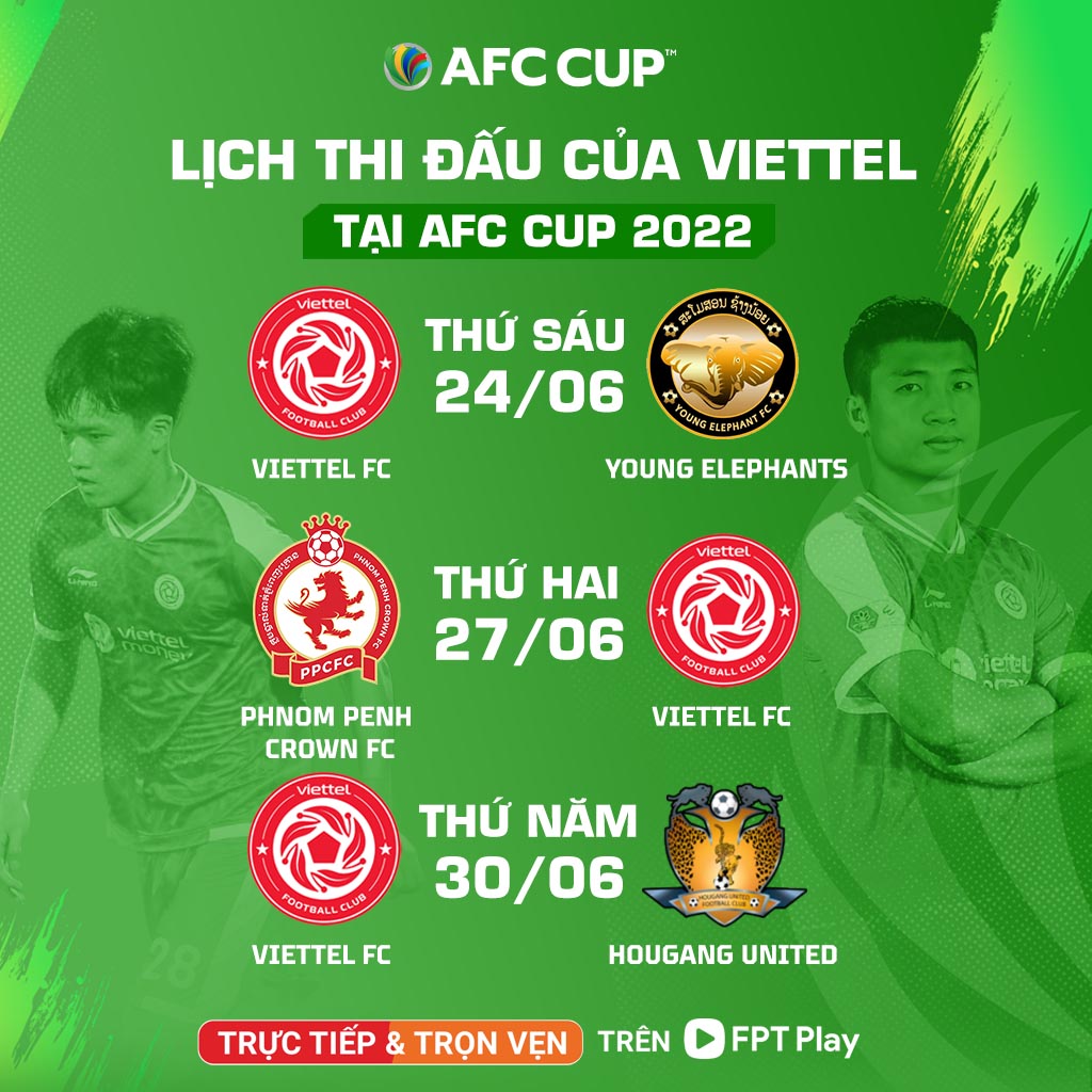Lịch thi đấu của Viettel tại AFC Champions League