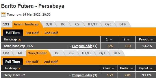 Barito Putera vs Persebaya Surabaya