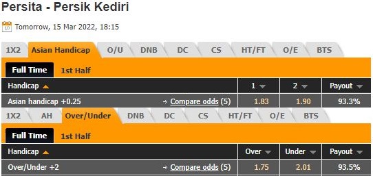 Persita Tangerang vs Persik Kediri