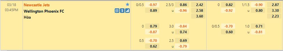 Newcastle Jets vs Wellington Phoenix