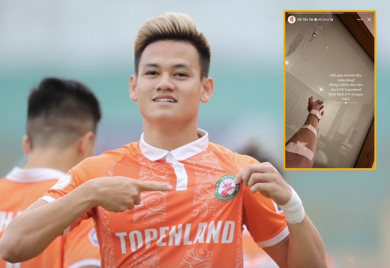 Hồ Tấn Tài phải truyền nước sau trận thắng SLNA