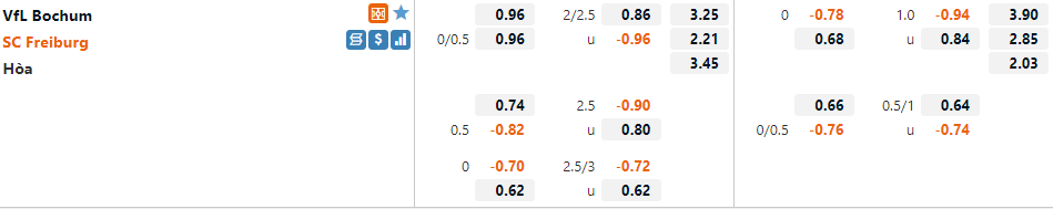 Bochum vs Freiburg Bochum vs Freiburg