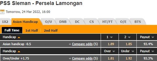 PSS Sleman vs Persela Lamongan