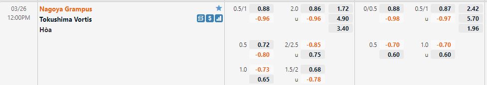 Nagoya Grampus vs Tokushima Vortis