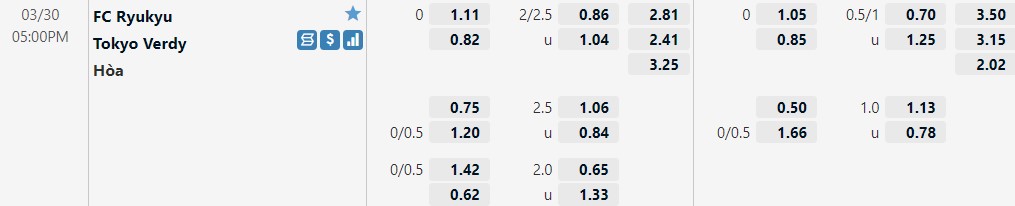 Ryukyu vs Tokyo Verdy