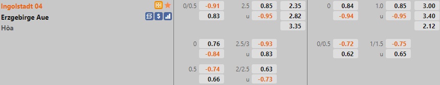 Ingolstadt vs Erzgebirge Aue
