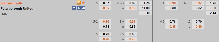 Bournemouth vs Peterborough