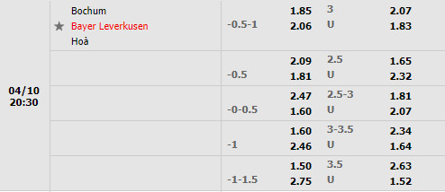 Bochum vs Leverkusen