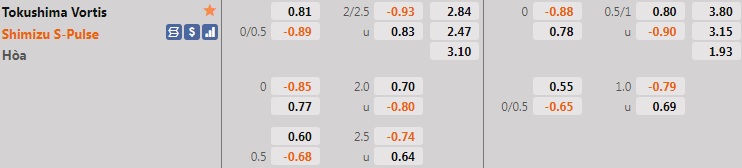 Tokushima Vortis vs Shimizu S-Pulse
