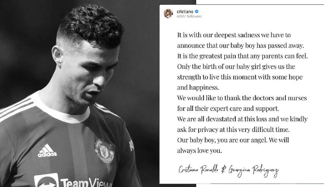 Ronaldo mất con trai mới sinh hình ảnh