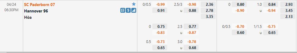 Paderborn vs Hannover