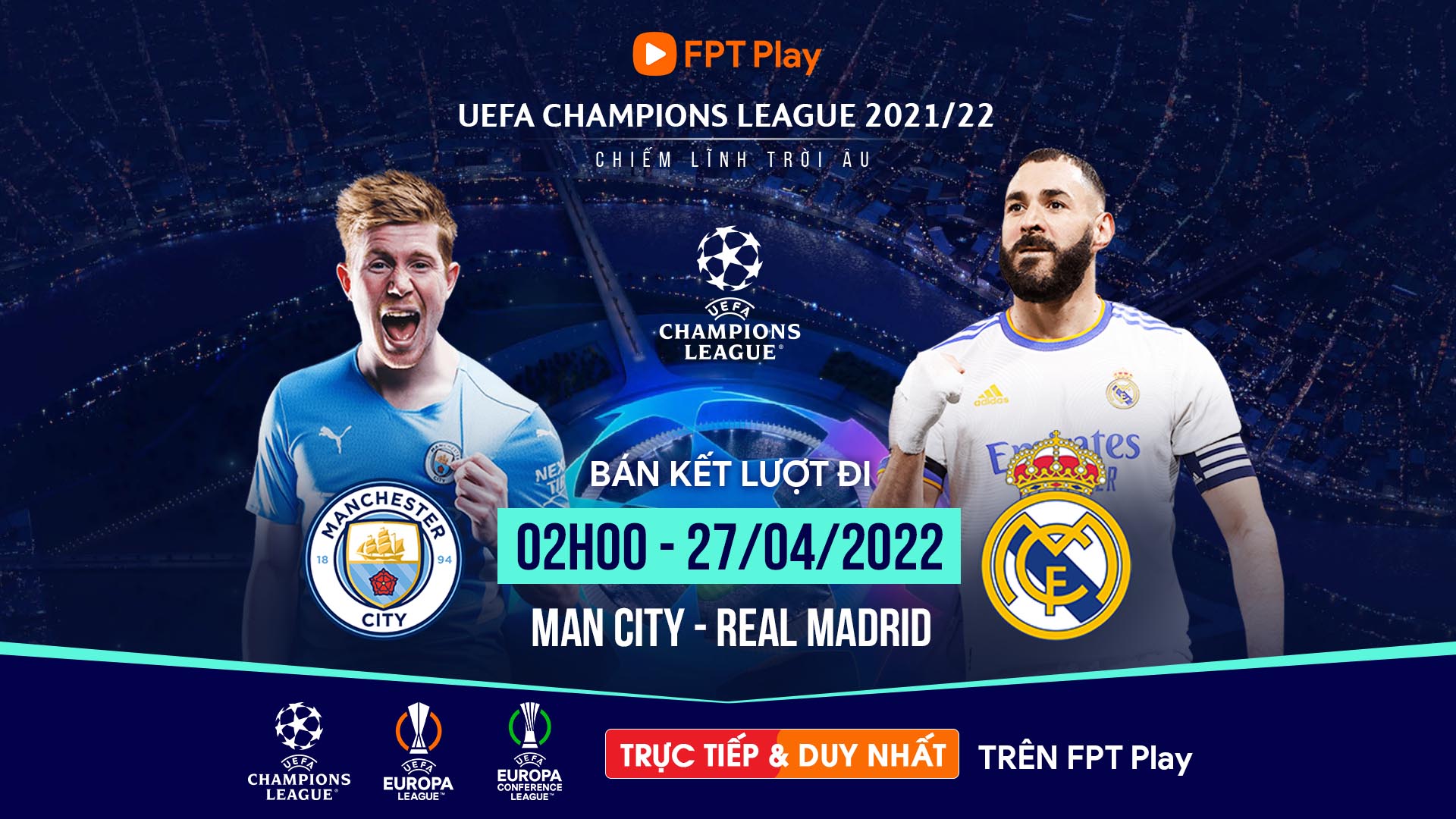 LTĐ Manchester City vs Real Madrid