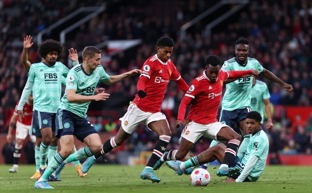 MU vs Leicester Rashford Elanga