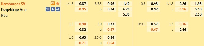Hamburg vs Erzgebirge Aue