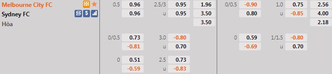 Melbourne City vs Sydney FC