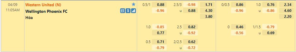 Western United vs Wellington Phoenix