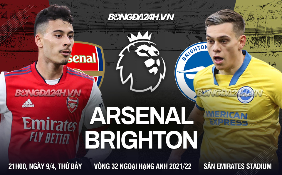 Arsenal vs Brighton vòng 32 Premier League Arsenal vs Brighton vòng 32 Premier League