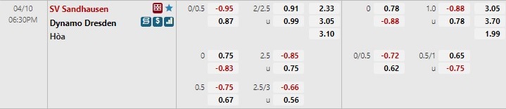 Sandhausen vs Dynamo Dresden