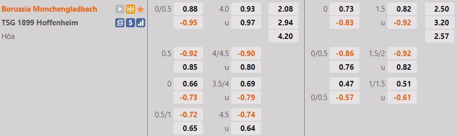 Monchengladbach vs Hoffenheim