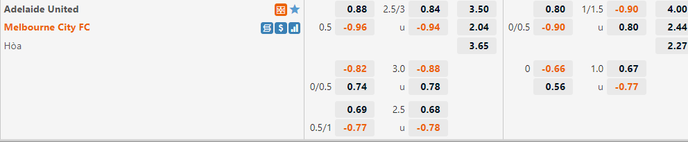 Adelaide vs Melbourne City Adelaide vs Melbourne City
