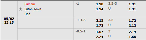 Fulham vs Luton