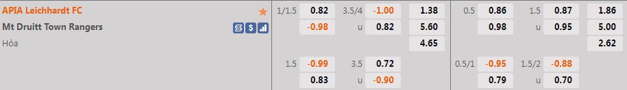 APIA Leichhardt Tigers vs Druitt Town Rangers