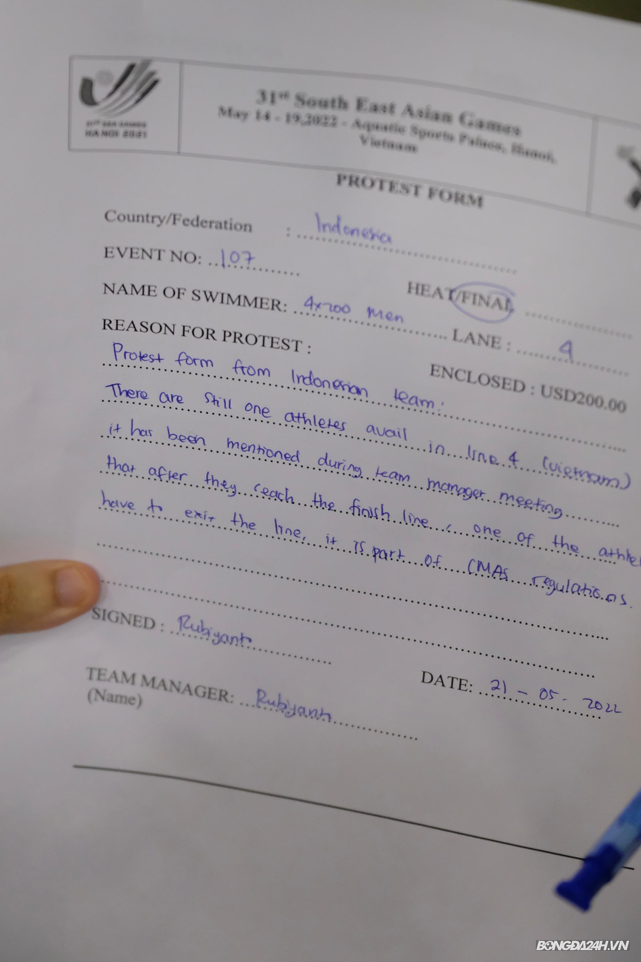 Sự cố trong ngày diễn ra môn lặn