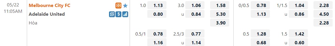 Melbourne City vs Adelaide