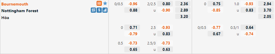 Bournemouth vs Nottingham