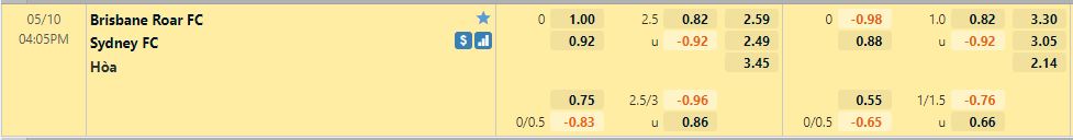 Brisbane Roar vs Sydney Brisbane Roar vs Sydney