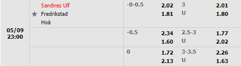 Sandnes vs Fredrikstad