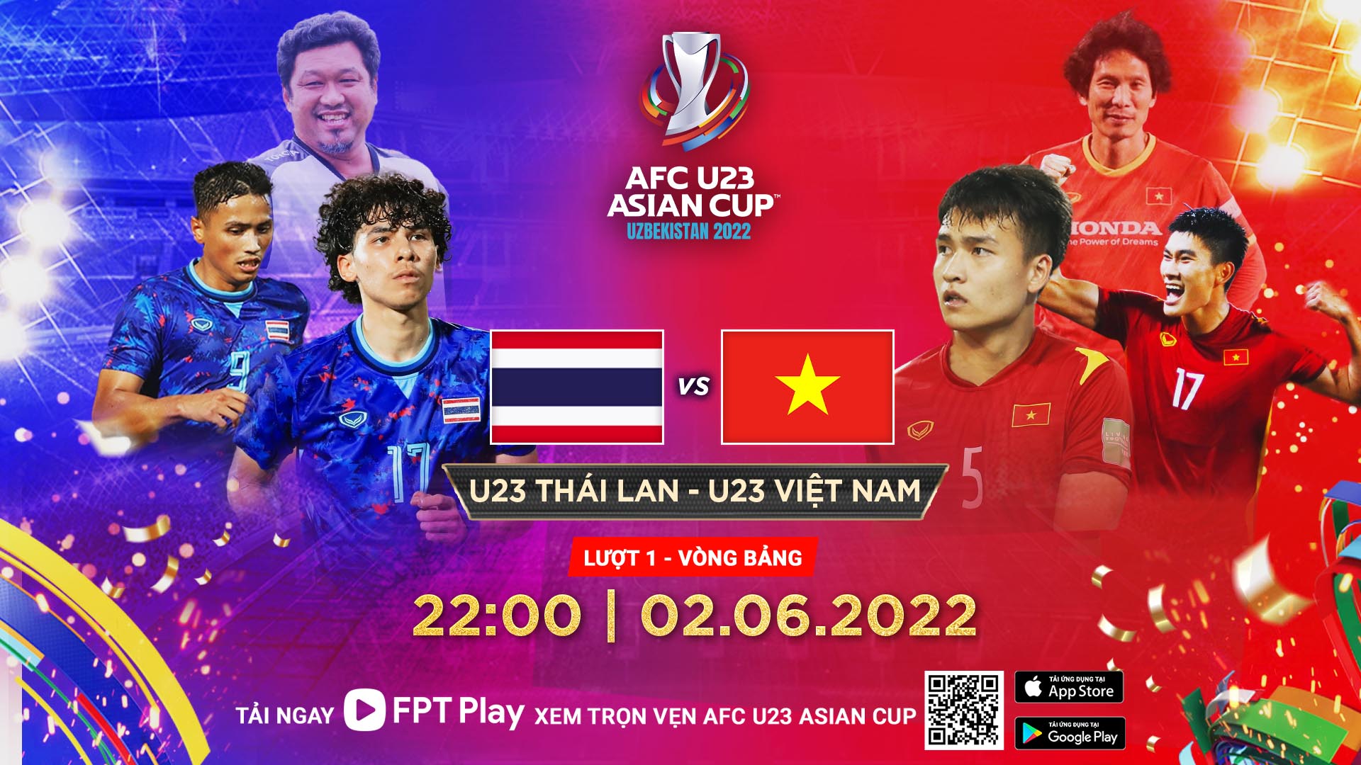 Trận đấu giữa U23 Việt Nam và U23 Thái Lan