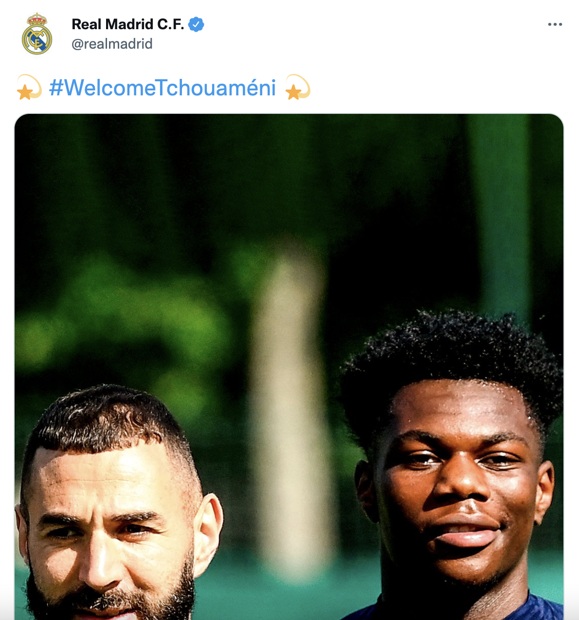 Bức ảnh Real Madrid chào đón Tchouameni