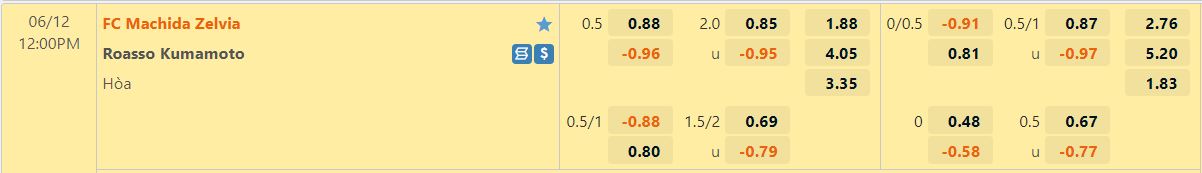 Machida Zelvia vs Roasso Kumamoto