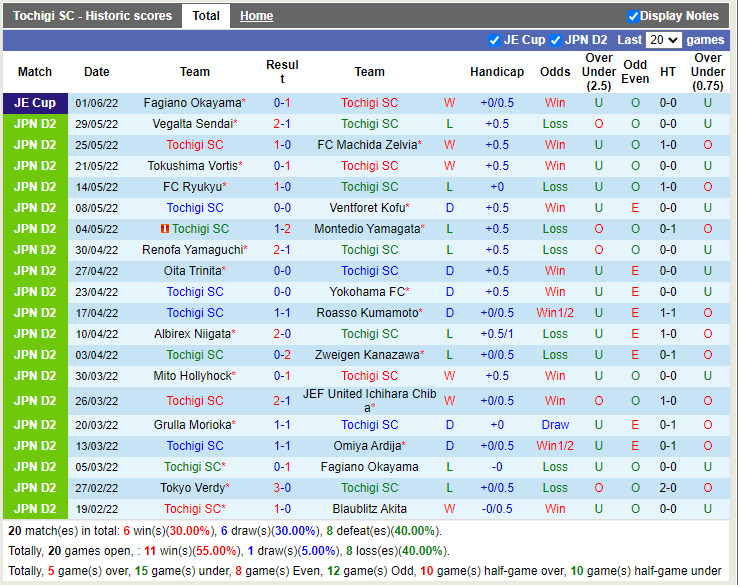 Tochigi vs V-Varen Nagasaki