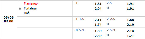 Flamengo vs Fortaleza