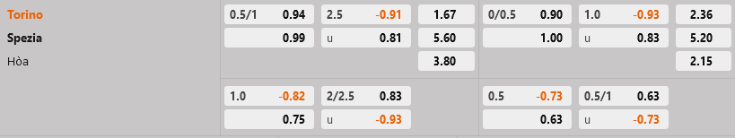 Torino vs Spezia