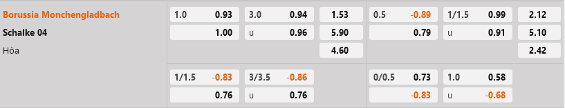 Monchengladbach vs Schalke